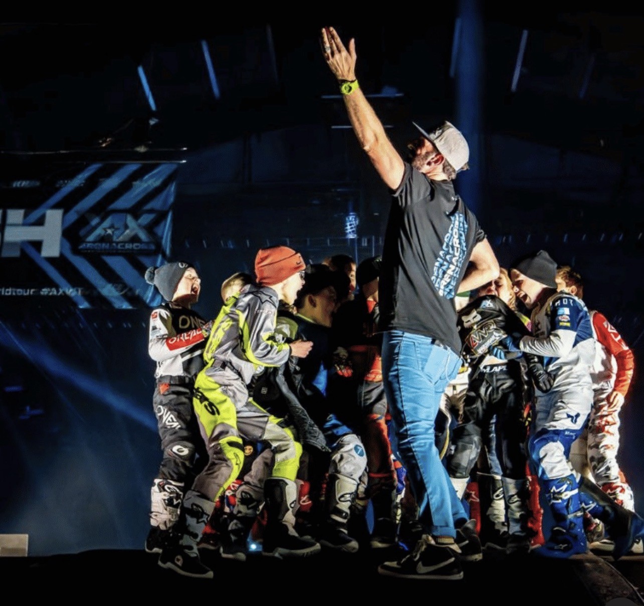 Arenacross riders gathered during the live show